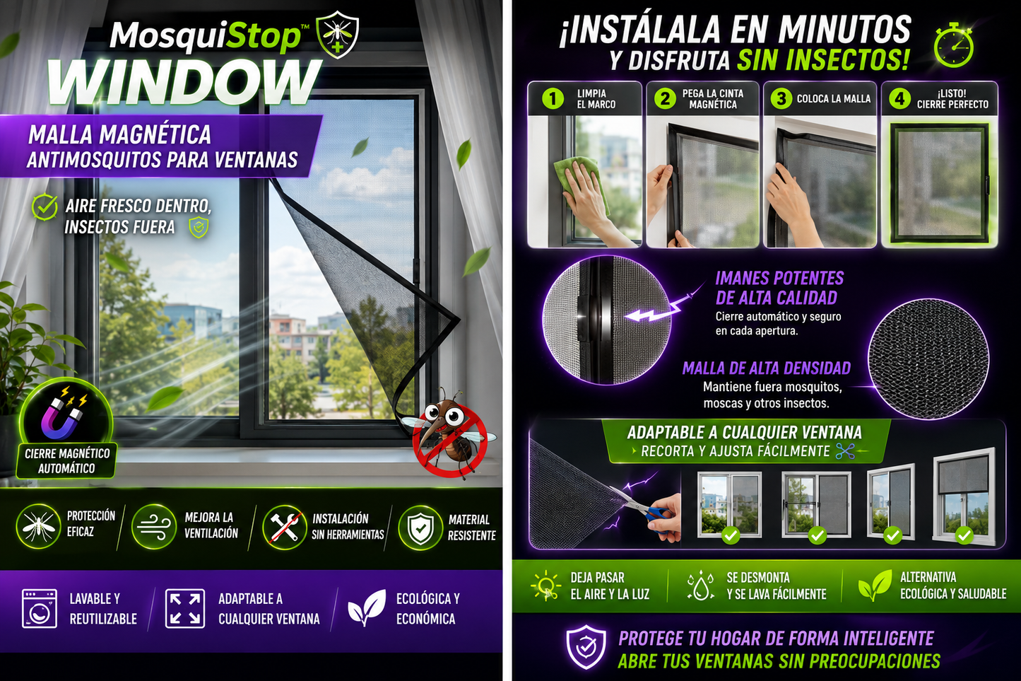 MOSQUITERA MAGNETICA PARA VENTANAS